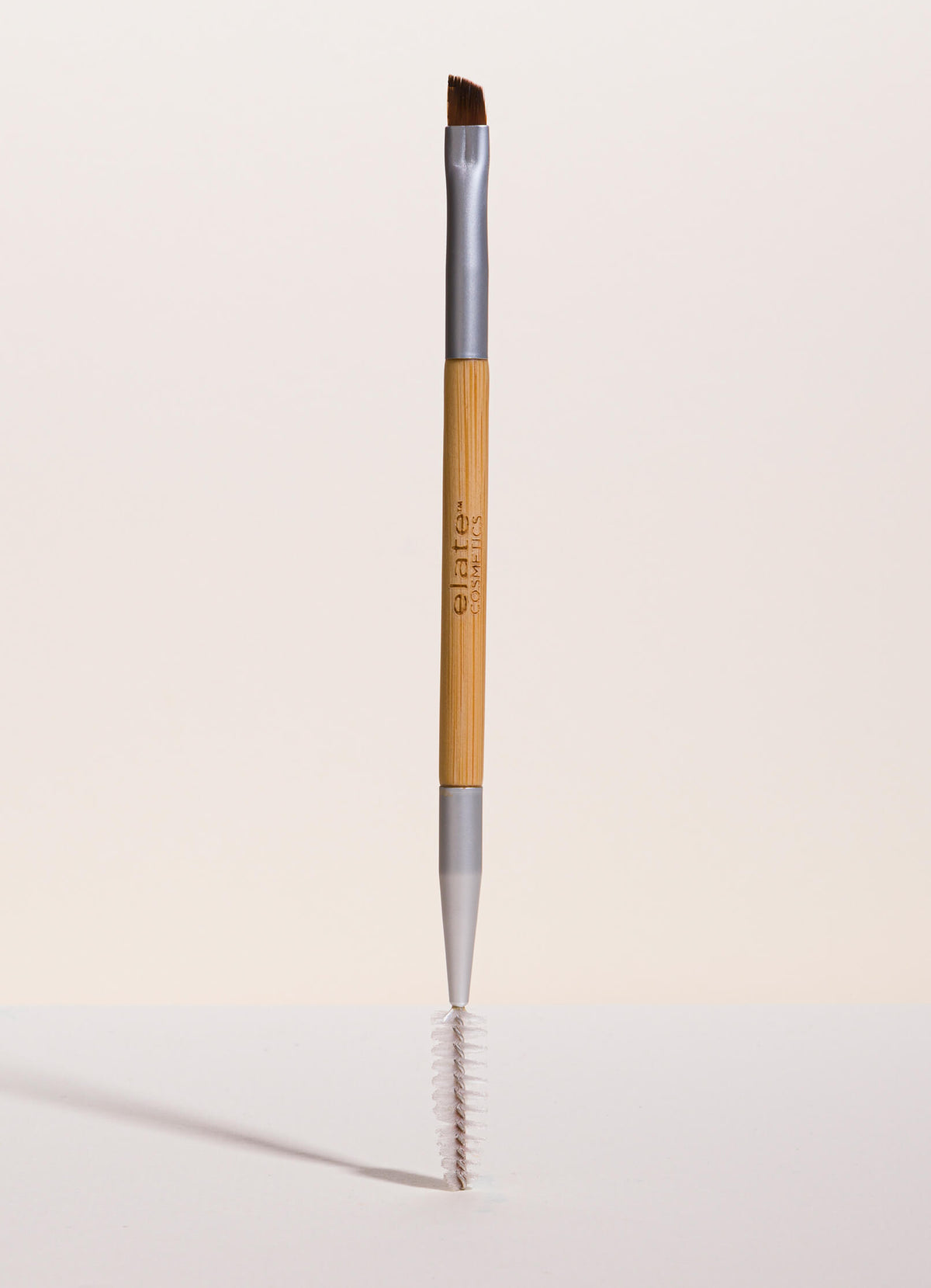 vegan and cruelty free sustainable brow brush. bamboo makeup brush. eyeliner, eyebrow