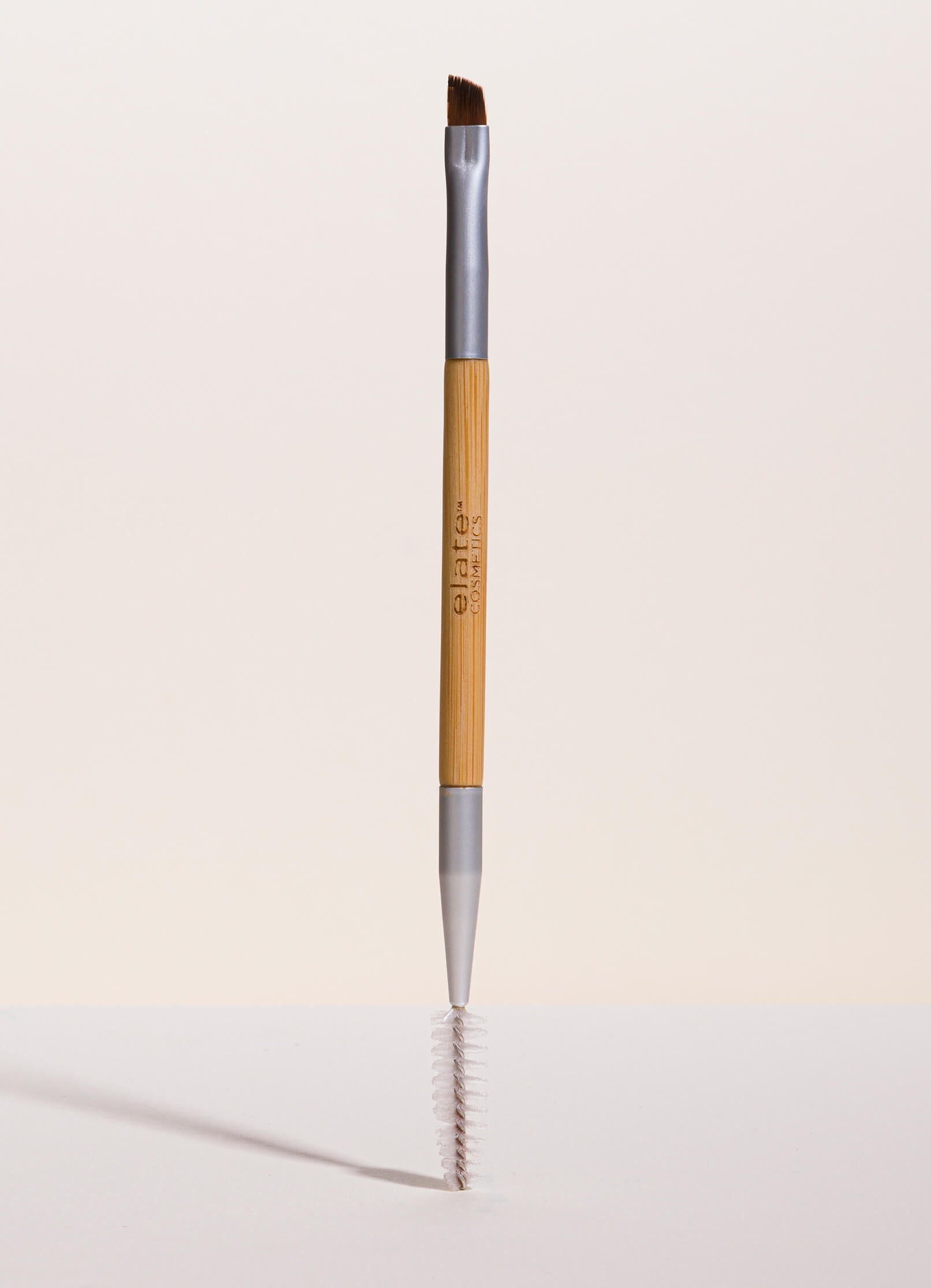 vegan and cruelty free sustainable brow brush. bamboo makeup brush. eyeliner, eyebrow