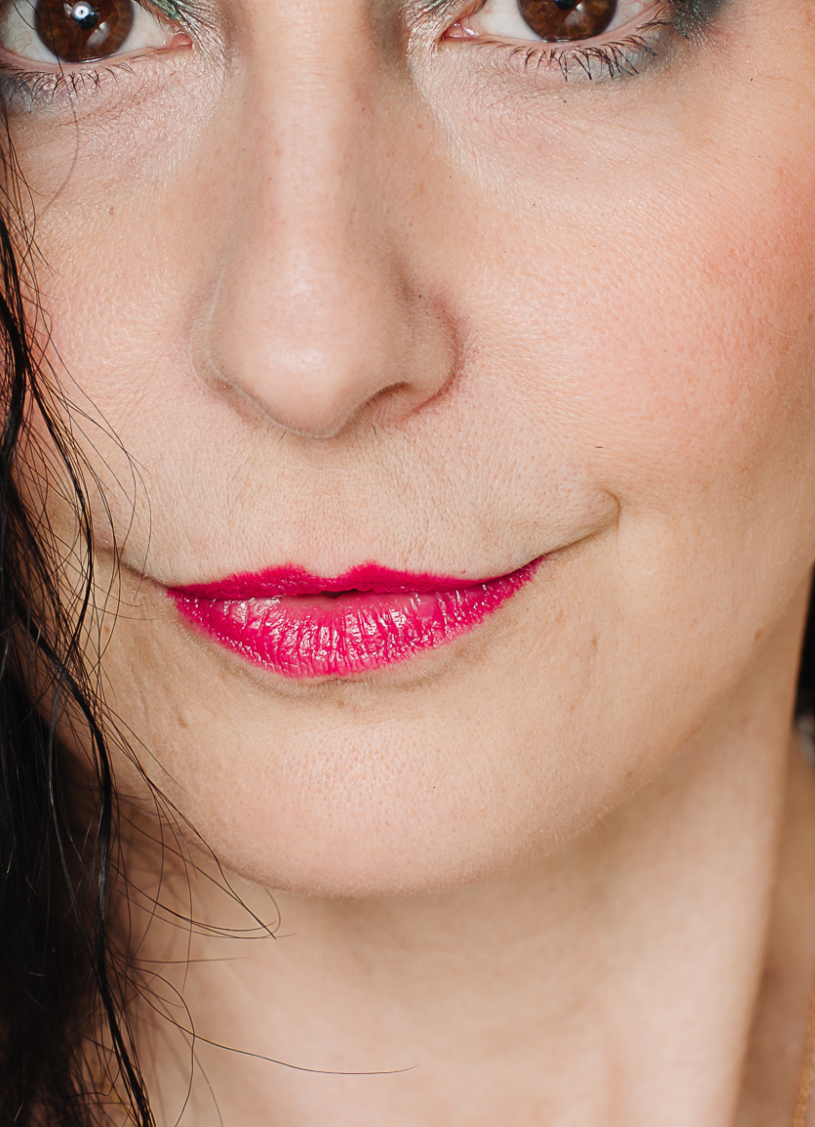vegan cruelty free lipstick lip crayon +caption_Imogen is wearing Fierce #shade_Fierce_|_Hot_Pink